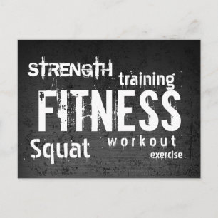 Fitness Personal Trainer Grunge Dark Professional Briefkaart