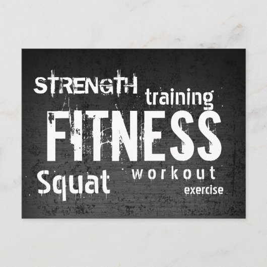 Fitness Personal Trainer Grunge Dark Professional Briefkaart (Voorkant)