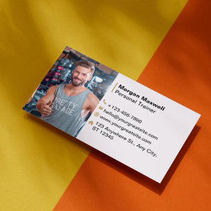 Fitness Personal Trainer: modern kleurrijk Visitekaartje