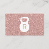 Fitness Personal Trainer Moderne Roos Gold Glitter Visitekaartje (Voorkant)