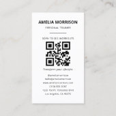 Fitness Personal Trainer QR Code Foto Visitekaartje (Achterkant)