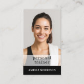 Fitness Personal Trainer QR Code Foto Visitekaartje (Voorkant)