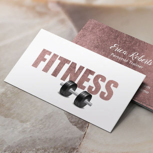 Fitness Personal Trainer Roos Gold Typografie Visitekaartje