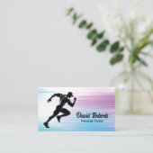 Fitness Personal Trainer Running Athlete Visitekaartje (Staand voorkant)