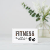 Fitness Personal Trainer Rusty Metal Typography Visitekaartje (Staand voorkant)