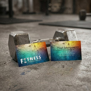 Fitness Persoonlijke Trainer Vette Tekst Dumbbell Visitekaartje