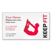 Fitness Pilates Instructor Visitekaartje Magnetisch Visitekaartje (Voorkant)