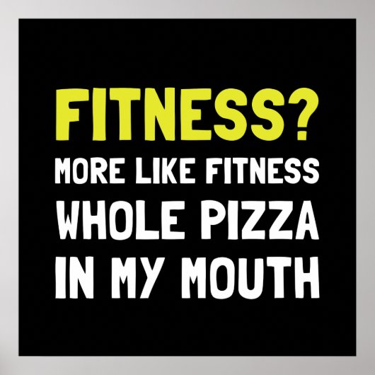 Fitness Pizza Poster (Voorkant)
