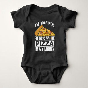 Fitness Pizza Slice Restaurant Lover Gym Foodie Romper