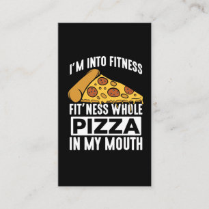 Fitness Pizza Slice Restaurant Lover Gym Foodie Visitekaartje