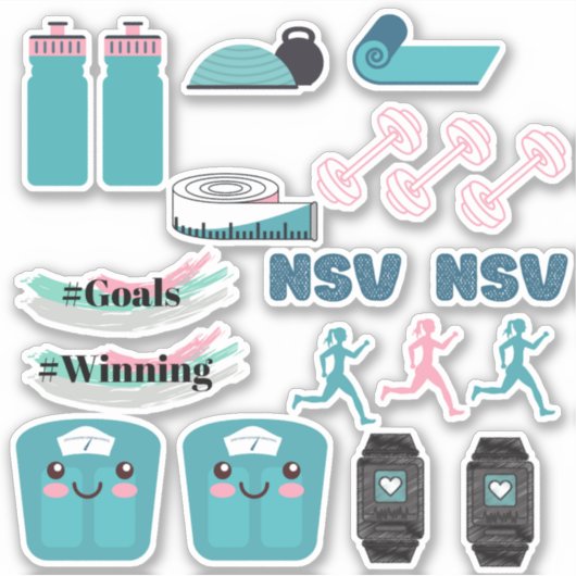 Fitness planner stickers (Voorkant)