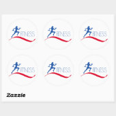 fitness ronde sticker (Vel)