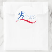 fitness ronde sticker (Tas)