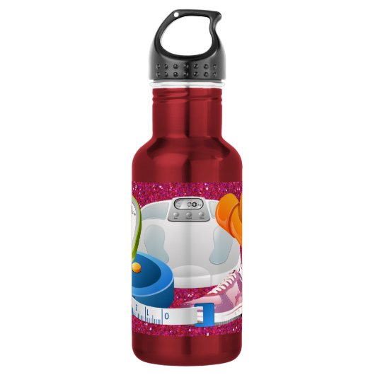 Fitness (roze) fles - SRF (Voorkant)