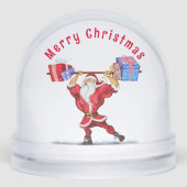 Fitness Santa Christmas Snow Globe (Avant)