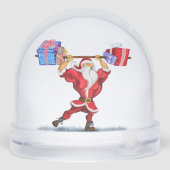 Fitness Santa Christmas Snow Globe (Arrière)