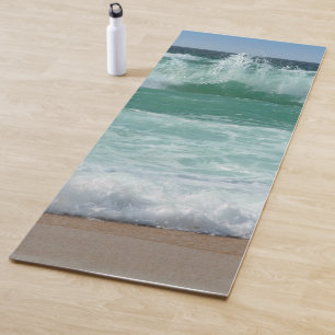 Fitness Sjabloon Beach Seaside Zee Waves Sand Yoga Yogamat