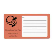 Fitness Skipping Rope Orange Black Shipping Etiket (Voorkant)