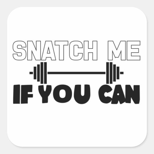 Fitness Snatch Vierkante Sticker (Voorkant)