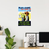 fitness Speel het spel honkbal Poster (Thuiskantoor)
