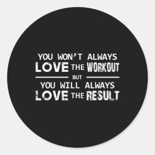 fitness Sport Gym Exercise Workout Funny Gift Idee Ronde Sticker