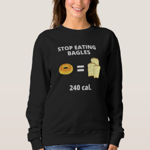 Fitness Stop met het eten van Bagels staat gelijk Trui