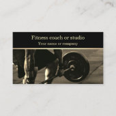 Fitness studio centrum coach instructeur visitekaartje (Voorkant)
