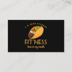 Fitness Taco T Shirt Funny Gym Mannen Mexicaans vo Visitekaartje