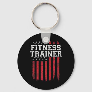 Fitness Trainer Amerikaanse vlag USA Patriot Sleutelhanger