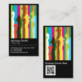 Fitness Trainer - Colorful & QR-code Visitekaartje (Voorkant / Achterkant)