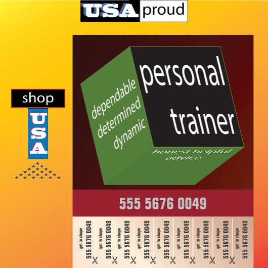 Fitness Trainer Geometric Modern Design Flyer