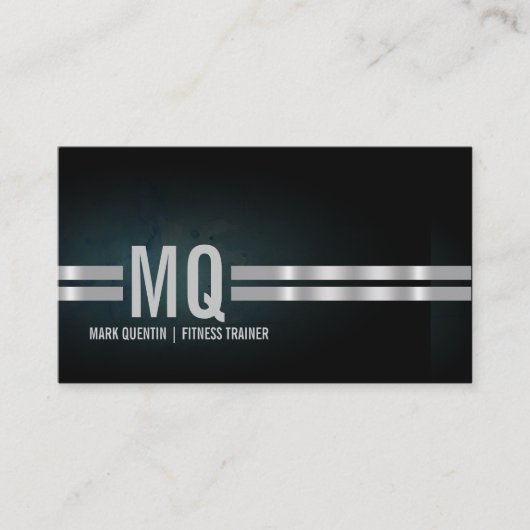 Fitness Trainer Gym Monogram Visitekaartje (Voorkant)