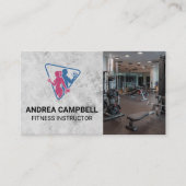 Fitness Trainer Logo | Fitnessapparatuur Visitekaartje (Voorkant)
