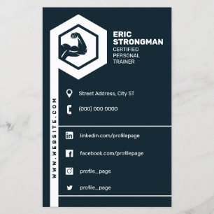 Fitness trainer minimalistisch mannelijk  flyer