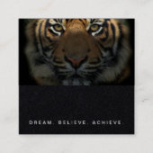 Fitness Trainer Professional Premium Zwart Vierkan Vierkante Visitekaartje (Voorkant)