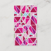 Fitness Trainer roze Abstracte geometrie Visitekaartje (Achterkant)