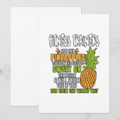 Fitness Trainers zijn als ananassen. Bedankkaart (Voorkant / Achterkant)