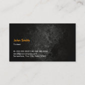 Fitness Training Cool Tiger Professional Visitekaartje (Achterkant)