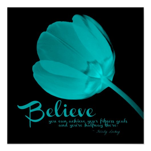 Fitness Tulip Light Blue Believe Poster (Devant)