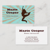 Fitness Visitekaartje Dance Blue Brown (Voorkant / Achterkant)