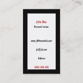 Fitness Visitekaartjes (Achterkant)