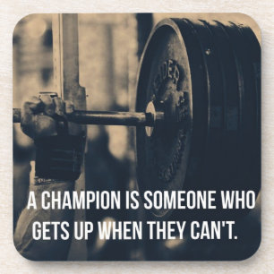 Fitness voor buikbouw Gym Workout Motivatie Drankjes Onderzetter