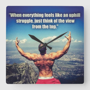 Fitness voor buikbouw Gym Workout Motivatie Vierkante Klok