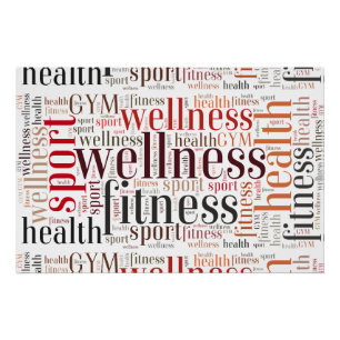 Fitness woorden perfect poster