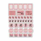 Fitness Workouts Gym Dagen Planner Page Stickers (Voorkant)