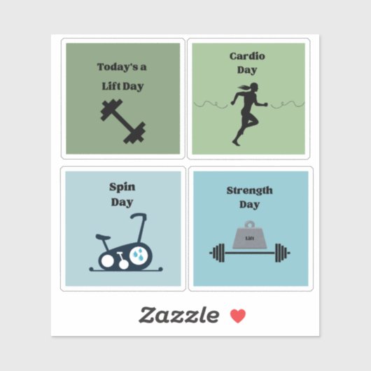Fitness Workouts Gym Days Vinyl Stickers (Feuille)