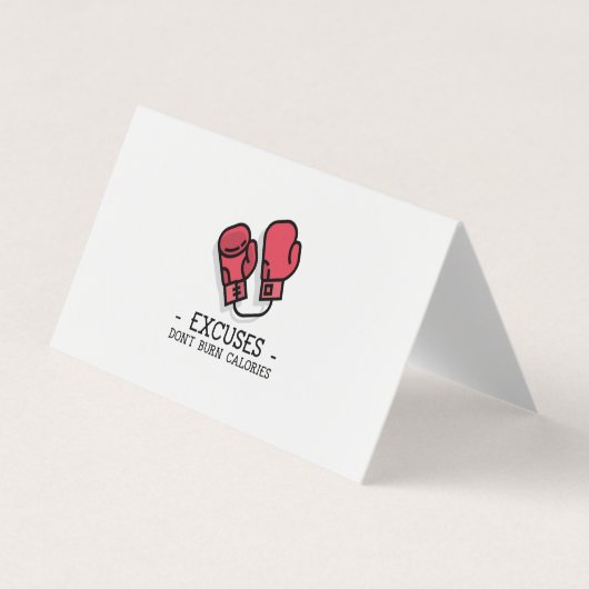 fitnessboxhandschoenen visitekaartjes (Voorkant)