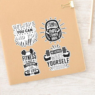 Fitnessbundel Workout Gymset Motivatie  Sticker