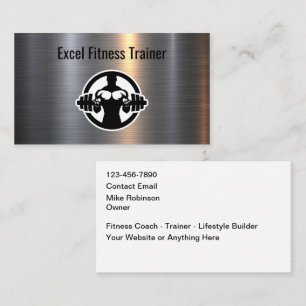 Fitnesscoach en trainer Cool visitekaartjes