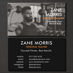 Fitnesscoach professionele foto visitekaartje